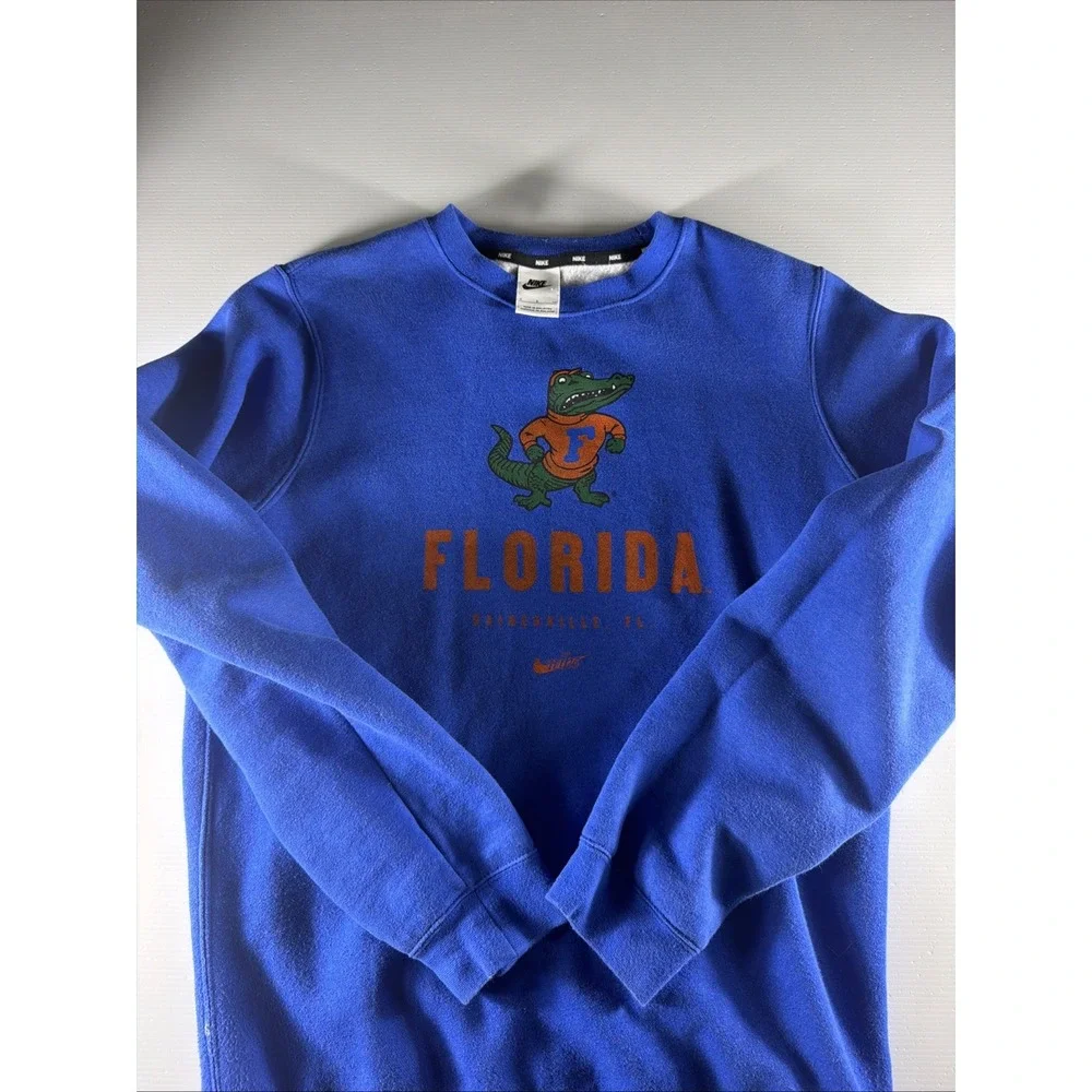 Nike Florida Gators Sweatshirt Men's Small Blue Albert Gator Crewneck NCAA
